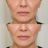 Before and after HArmonyCa treatment showing improved lower-face support, smoother contours and a naturally refreshed appearance.