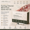 Promotional graphic for the Its Me & You Clinic Fasting Glucose Blood Test Home Kit UK, showing the kit contents including a blood test tube, test strips, and a pen, along with informational text and icons on a beige background.
