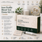 Iron Profile Blood Test Home Kit UK (Ferritin) by itsME & YOU clinic, featuring a white and gold box, a silver and white test tube, and a white single-use finger prick card, set against a dark gray background with informational text and icons.