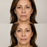 Before and after Radiesse liquid facelift treatment showing improved facial support, smoother contours and a naturally refreshed appearance